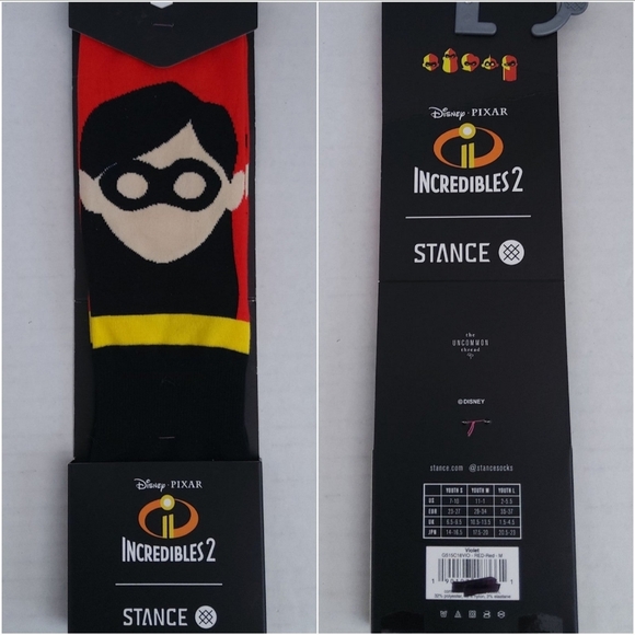 Stance Disney Pixar Incredibles socks kids size Med (11-1) "New" - Picture 2 of 5